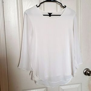 Ann Taylor White Flowy Blouse